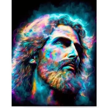 Obraz Fotoplátno 3:4 s potiskem Obraz Barevný Ježíš