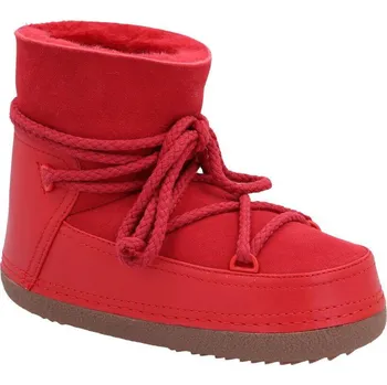 Dívčí sněhule INUIKII Kůžoné sněhule classic | Barva:červený | Velikost:37