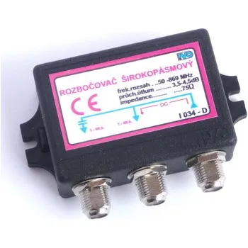 Anténní zesilovač Ivo Rozbočovač širokopásmový Dolní"F"-1xDC, I034-DF