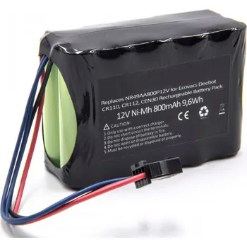 TopTechnology NR49AA800P12V 800mAh 12V NI-MH neoriginální baterie pro robotické vysavače Ecovacs Deebot