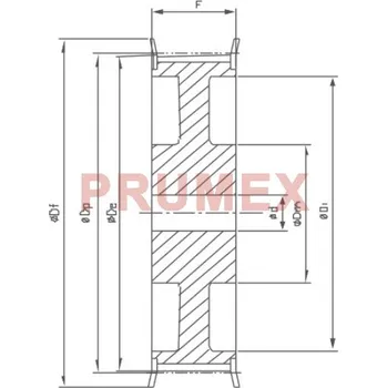 Řemenice 64 14M 115 optibelt ZRS s předvrtanou dírou