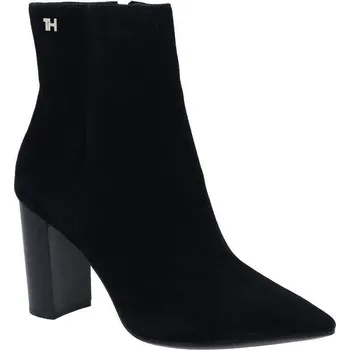 Dámské holínky Tommy Hilfiger Kůžoné kotníkové boty ESSENTIAL | Barva:černý | Velikost:41