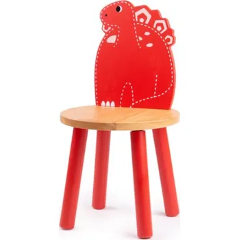 Dětský stůl Dětská dřevěná židle dinosaurus > varianta stegosaurus