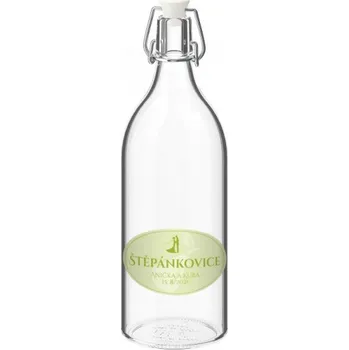 Svatební dekorace Svatební láhev s etiketou hruškovice - 0,5 l