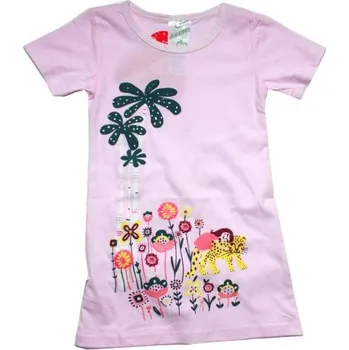 Dětská dívčí noční košile palmy 486 růžové 98