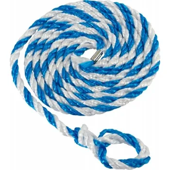 Vazák 100% polypropylen 3,20m, d 12mm s malou smyčkou, modro-bílý