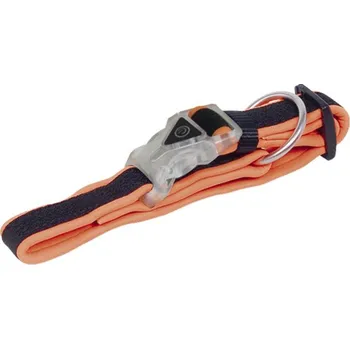 Obojek pro psa Nobby Mesh Preno Led svítící obojek M-L oranžová