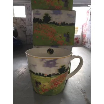 Poppy field hrnek - mák (Porcelánový hrnek s mákem)