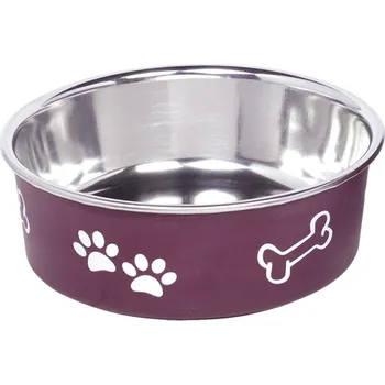 Miska pro psa Nobby Fusion nerez miska s plast. opláštěním červená 13cm 500ml