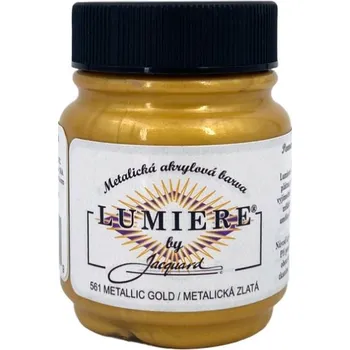 Vodová barva Jacquard Metalické Barvy Lumiere 561 metalická zlatá