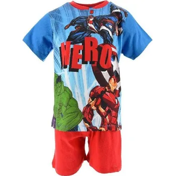 Letní komplet tričko a kraťasy Avengers > varianta 2091 modro - červené Barva: 2091 modro - červené, Velikost: 98