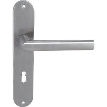 Dveřní kování MP KOVÁNÍ MP - FAVORIT - SO Provedení: PZ (vložkový zámek), Povrch: BN - broušená nerez, Rozteč: 72 mm