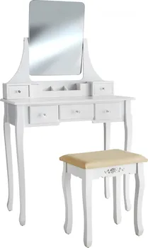 Toaletní stolek tectake 403636 bílý