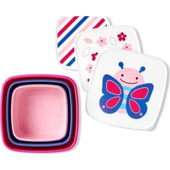 dětská jídelní sada Skip Hop Zoo misky svačinové 3 kusy - Motýlek