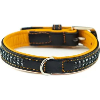 Obojek pro psa Nobby Pacific Deluxe obojek se Swarovski krystaly M 47cm oranžová