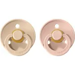 BIBS Colour dudlíky z přírodního kaučuku vel. 1 - Vanilla/Blush