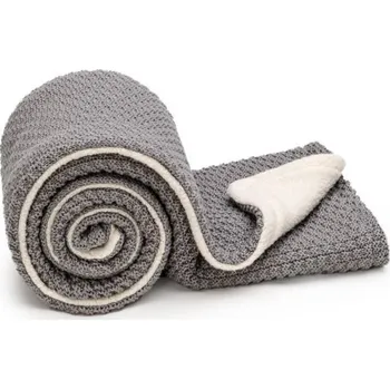 Dětská deka T-tomi Dětská pletená deka Winter Waves Cloud grey