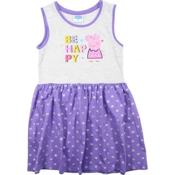 Dívčí šaty ŠATY PEPPA PIG (šedo-fialové) Velikost: 110