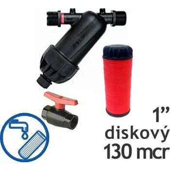 Ochranný vodní filtr Proplachovací diskový filtr Azud modular 100, 1″, 130 mcr (vč.odkalovacího ventilu)