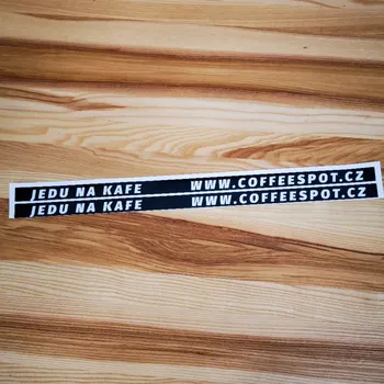 Samolepicí dekorace na vozidlo COFFEESPOT Samolepka na auto SPZ 2ks 50 cm x 2 cm