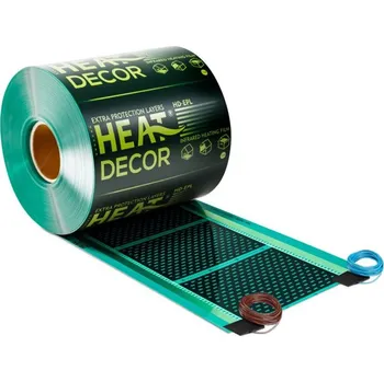 Topná rohož Heat Decor Topná fólie s konektory HD-EPL 55 W/bm (220 W/m2) Délka pásu topné fólie (m): 0,25