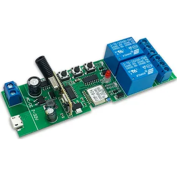 vypínač a zásuvka Sonoff eWeLink beznapěťové relé 5V/7-32V 2CH RF433MHz