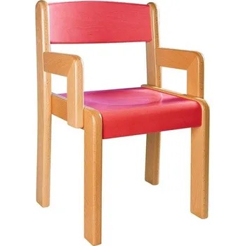 Jídelní židle Židle s područkami, Výbava plastové kluzáky, Výška sedáku 26 cm C17.000.00/P