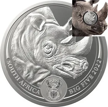 Stříbrná mince Big Five II - Rhino (Nosorožec) 1 Oz 2022 (3.)