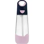 b.box láhev na pití s brčkem 600 ml - Indigo/růžová