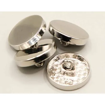 Knoflík Kovový knoflík - stříbrná - průměr 1,5 cm