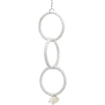 Příslušenství ke kleci pro ptáka Nobby bavlněné 3 kruhy pro papouška 72x24cm