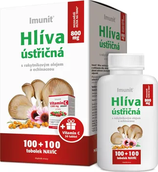 Přírodní produkt Simply You Imunit Hlíva ústřičná s rakytnikem a echinaceou 800 mg 200 tbl. + vitamín C 30 tbl.