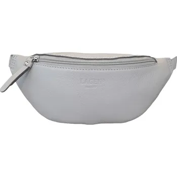 Ledvinka Lagen stylová kožená ledvinka světle šedá 23850 GREY