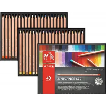 Pastelka CARAN D'ACHE Pigmentové pastelky Luminance CARAN D'ACHE, 40ks