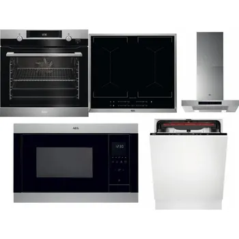 Set domácích spotřebičů AEG Mastery SteamBake BCK455350M + AEG Mastery DoubleBridge IKE64450XB + AEG Mastery DBB5660HM + AEG Mastery MSB2547D-M + AEG Mastery MaxiFlex FSB53927Z