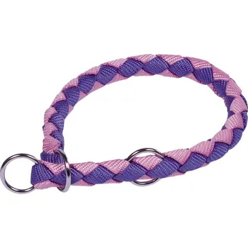 Obojek pro psa Nobby CORDA polostahovací kulatý obojek L-XL fialová