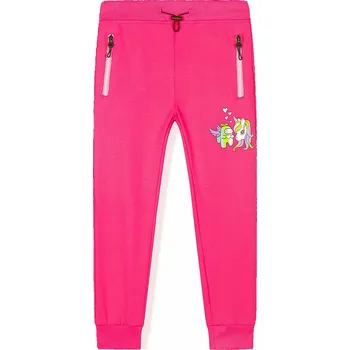 Dívčí kalhoty Dívčí tepláky - KUGO FT7707, růžová Barva: Růžová, Velikost: 98