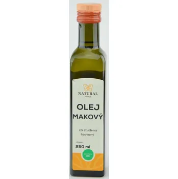 Rostlinný olej Natural Jihlava Makový olej za studena lisovaný 250 ml