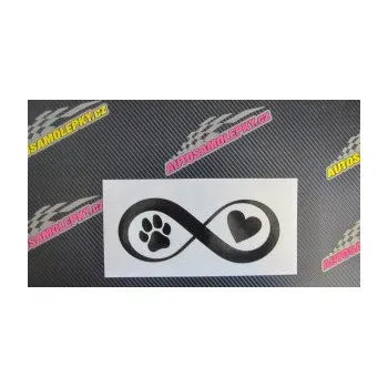 Polep vozidla SAMOLEPKA Infinity 002 srdce a tlapka pravá (10 - červená) NA AUTO, NÁLEPKA, FÓLIE, POLEP, TUNING, VLASTNÍ TEXT, TISK, AUTOSAMOLEPKY.cz, POLEPY, OBRÁZEK, LOGO, SAMOLEPKY