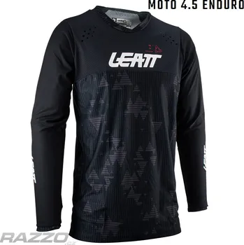 cyklistický dres Pánský dres LEATT Moto 4.5 Enduro Jersey Black 2023 L