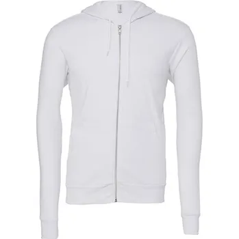 Pánská mikina Canvas CV3739CV3739 Unisex mikina s kapucí na zip CV3739 White XS