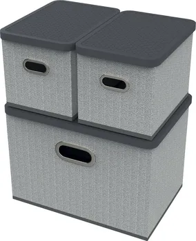 Úložný box HomeLife Úložný box s víkem 3 ks