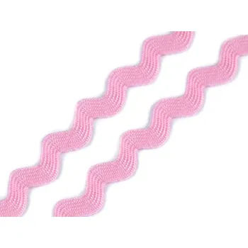 Prýmek hadovka vlnovka, šíře 5 mm barva: růžová
