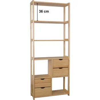 regál Drewmax RG143 dřevěný regál masiv borovice