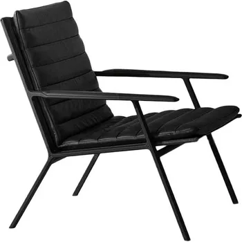 Křeslo Křeslo Vipp456 Shelter Lounge černá kůže Black
