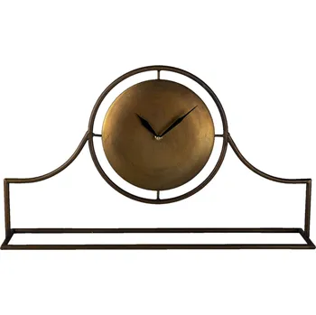 Hodiny Zlato hnědé kovové stolní hodiny Alis - 58*11*33 cm / 1*AA