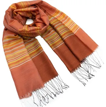 Šála Šála - oranžová s pruhy
