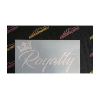 Polep vozidla SAMOLEPKA Royalty s korunkou nápis (10 - červená) NA AUTO, NÁLEPKA, FÓLIE, POLEP, TUNING, VLASTNÍ TEXT, TISK, AUTOSAMOLEPKY.cz, POLEPY, OBRÁZEK, LOGO, SAMOLEPKY