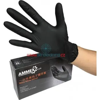 Pracovní rukavice rukavice nitrilové velikost L - AMMEX černé