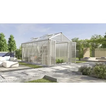 Skleník Skleník Vitavia Zeus Comfort 11900 polykarbonát 16 mm 258,4 x 465,2 cm hliník vč. podlahového rámu